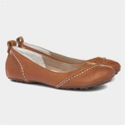 Hush Puppies Janessa Womens Tan Ballerina -Canvas Comfort 120025 2 L06.20230728000300