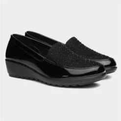 Cushion Walk Susan Womens Black Slip On Shoe 11 Cushion Walk Susan Womens Black Slip On Shoe -Canvas Comfort 120268 2 L06.20230718000248