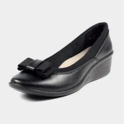 Lunar Deacon Womens Black Slip On Shoe