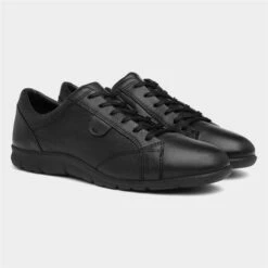 Comfy Steps Womens Black Leather Lace Up Shoe -Canvas Comfort 12395 2 L06.20220607000152
