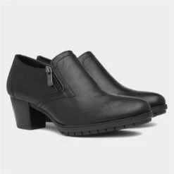 Cushion Walk Emma Womens Black Heeled Shoe -Canvas Comfort 140003 2 L06.20230728000306