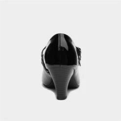 Lilley Violet Womens Black Patent Strap Court Shoe -Canvas Comfort 140006 2 L04.20230126000140