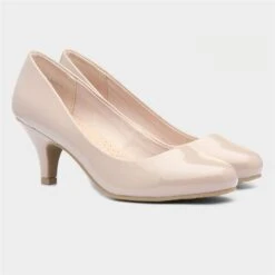 Lilley Viola Womens Nude Patent Heel -Canvas Comfort 140018 2 L06.20230315000159