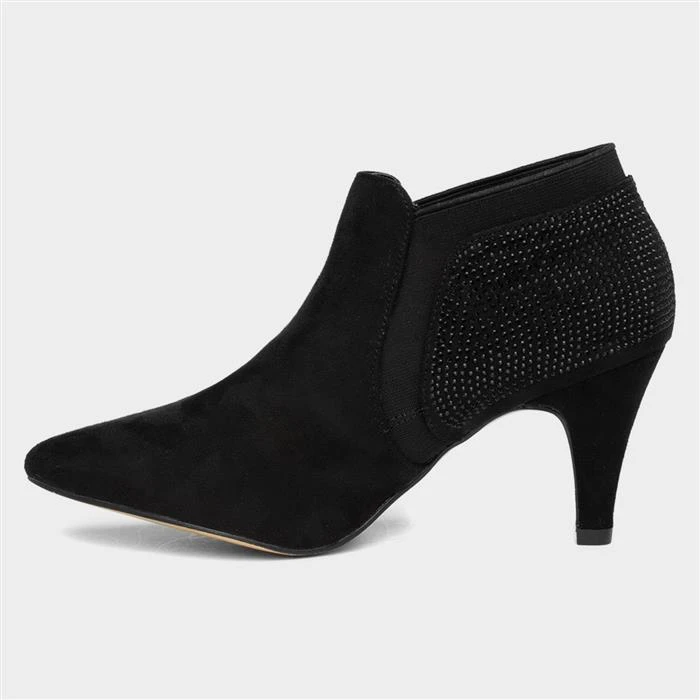 Lotus Kristina Womens Black Diamante Heeled Shoes 3 Lotus Kristina Womens Black Diamante Heeled Shoes - Image 2
