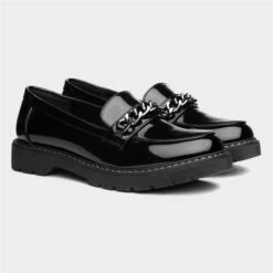 Lilley Alice Womens Black Chain Loafer 11 Lilley Alice Womens Black Chain Loafer -Canvas Comfort 150005 2 L06.20230105000223