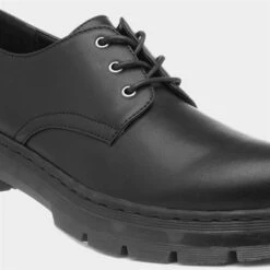 Lilley Ashley Womens Lace Up Formal Shoe In Black -Canvas Comfort 15021 2 L05.20230803000144