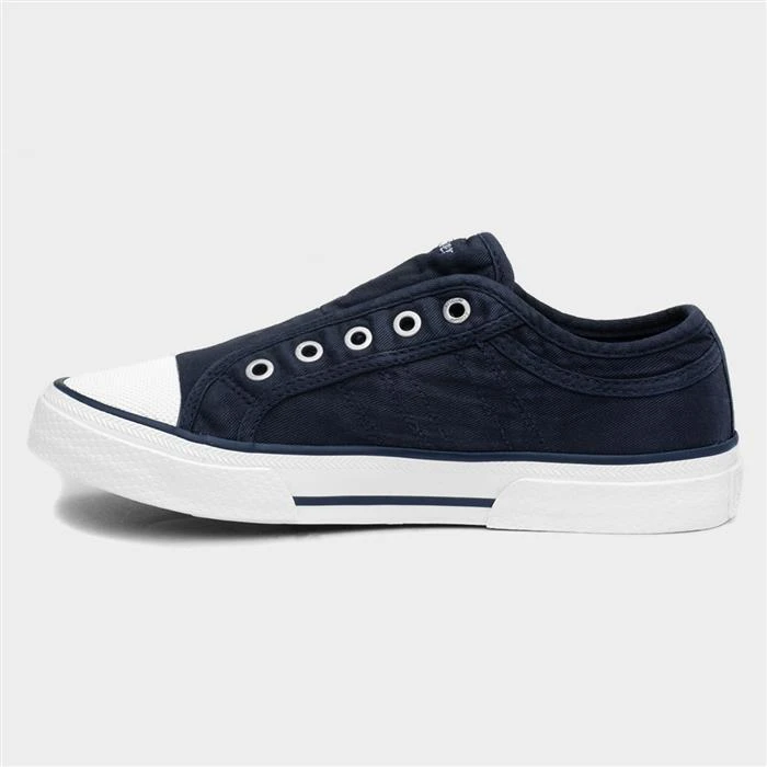 S.Oliver S Oliver Slip On Navy Womens Canvas Shoe 4 S.Oliver S Oliver Slip On Navy Womens Canvas Shoe - Image 2