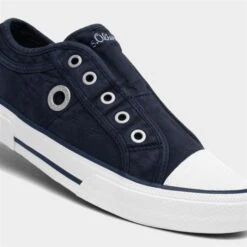 S.Oliver S Oliver Slip On Navy Womens Canvas Shoe 10 S.Oliver S Oliver Slip On Navy Womens Canvas Shoe -Canvas Comfort 160034 2 L05.20230516000207