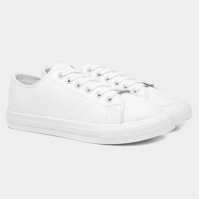 Lilley Polly Womens Lace Up Shoe In White 7 Lilley Polly Womens Lace Up Shoe In White - Image 5