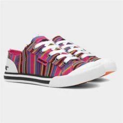 Rocket Dog Jazzin Aloe Womens Multi Stripe Canvas -Canvas Comfort 165028 2 L06.20230616000032