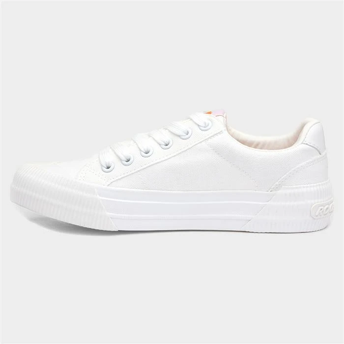 Rocket Dog Cheery Womens White Canvas Shoe 4 Rocket Dog Cheery Womens White Canvas Shoe - Image 2