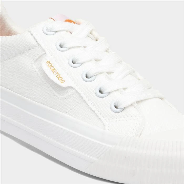 Rocket Dog Cheery Womens White Canvas Shoe 6 Rocket Dog Cheery Womens White Canvas Shoe - Image 4