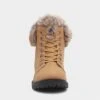 Lilley Womens Tan Lace Up Boot With Faux Fur 2 Lilley Womens Tan Lace Up Boot With Faux Fur -Canvas Comfort 180002 2 L02.20220928000620