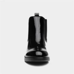 Lilley Womens Black Patent Chelsea Boot