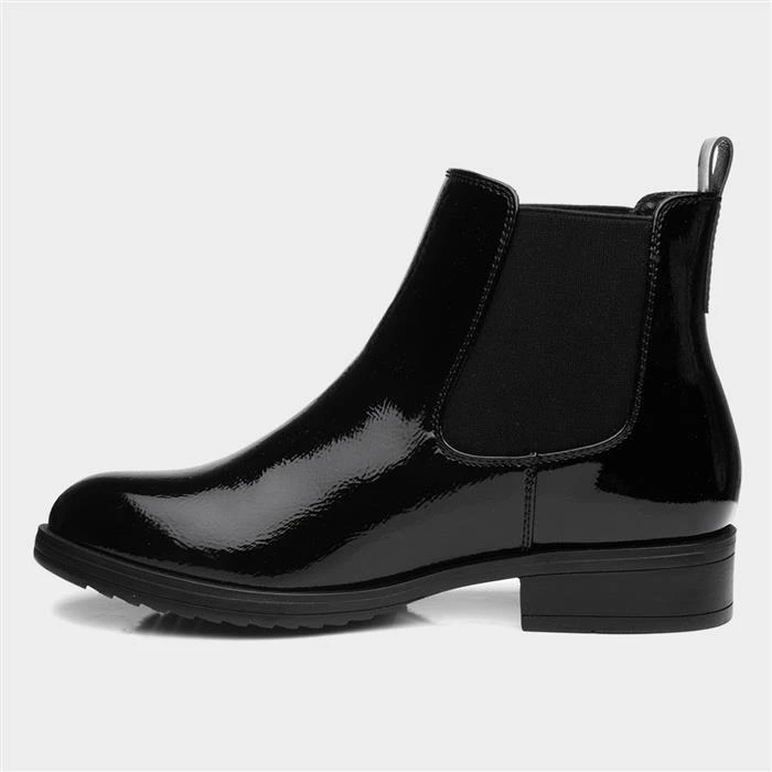 Lilley Womens Black Patent Chelsea Boot 4 Lilley Womens Black Patent Chelsea Boot - Image 2