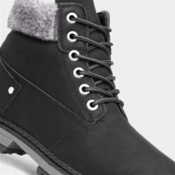 Cushion Walk Sarah Womens Black Lace Up Boot -Canvas Comfort 18045 2 L05.20230717000214