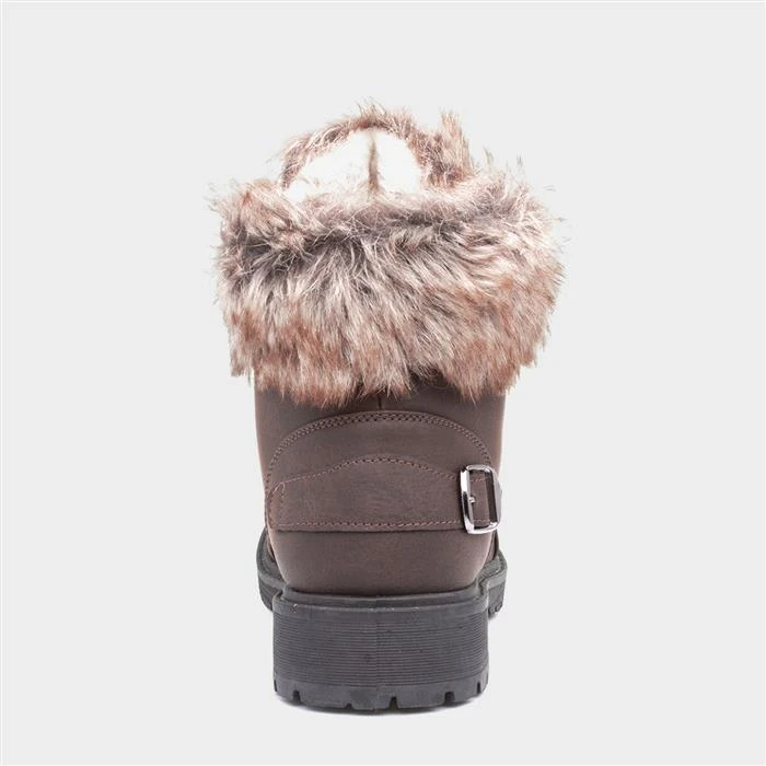 Lilley Maggie Womens Brown Lace Up Boot 5 Lilley Maggie Womens Brown Lace Up Boot - Image 3