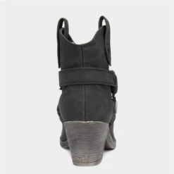 Rocket Dog Satire Womens Black Cowboy Ankle Boot -Canvas Comfort 181037 2 L04.20230816000118