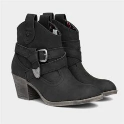 Rocket Dog Satire Womens Black Cowboy Ankle Boot -Canvas Comfort 181037 2 L06.20230816000118