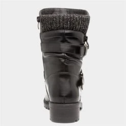 Lilley Minnie Womens Heeled Calf Boot In Black -Canvas Comfort 18144 2 L04.20230126000521