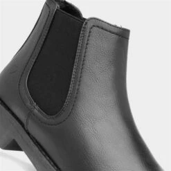 Heavenly Feet Croft Womens Black Chelsea Boot -Canvas Comfort 183004 2 L05.20230803000145