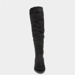 Lilley Maci Womens Black Knee High Tassel Boots