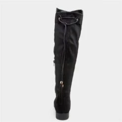 Lilley Maci Womens Black Knee High Tassel Boots -Canvas Comfort 18364 2 L04.20230105000226
