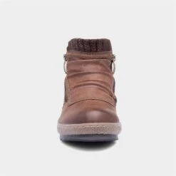 Relife Louisa Cognac Womens Brown Ankle Boots