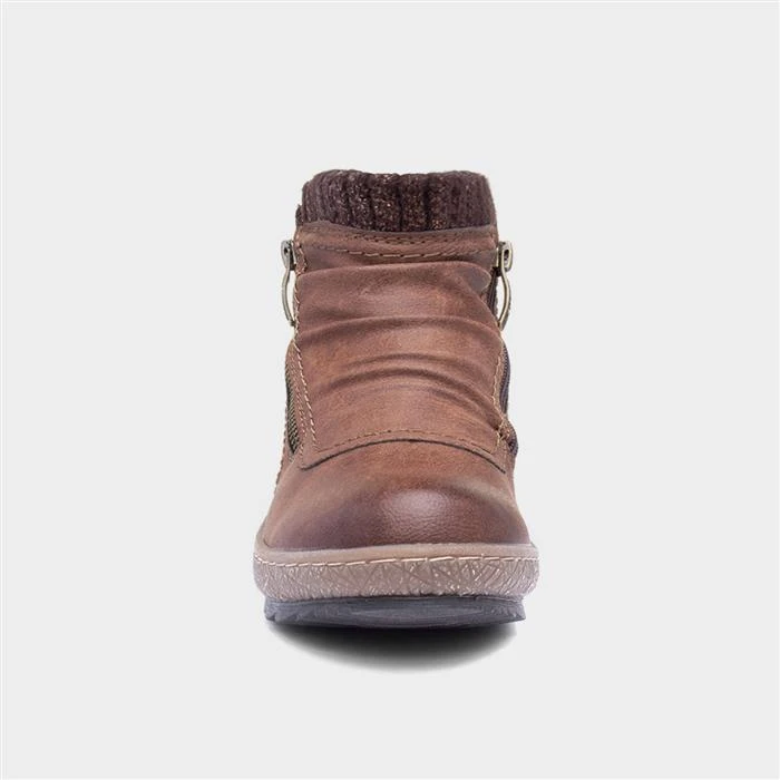 Relife Louisa Cognac Womens Brown Ankle Boots 3 Relife Louisa Cognac Womens Brown Ankle Boots