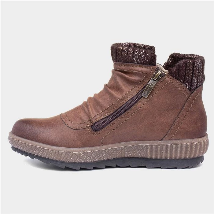 Relife Louisa Cognac Womens Brown Ankle Boots 4 Relife Louisa Cognac Womens Brown Ankle Boots - Image 2