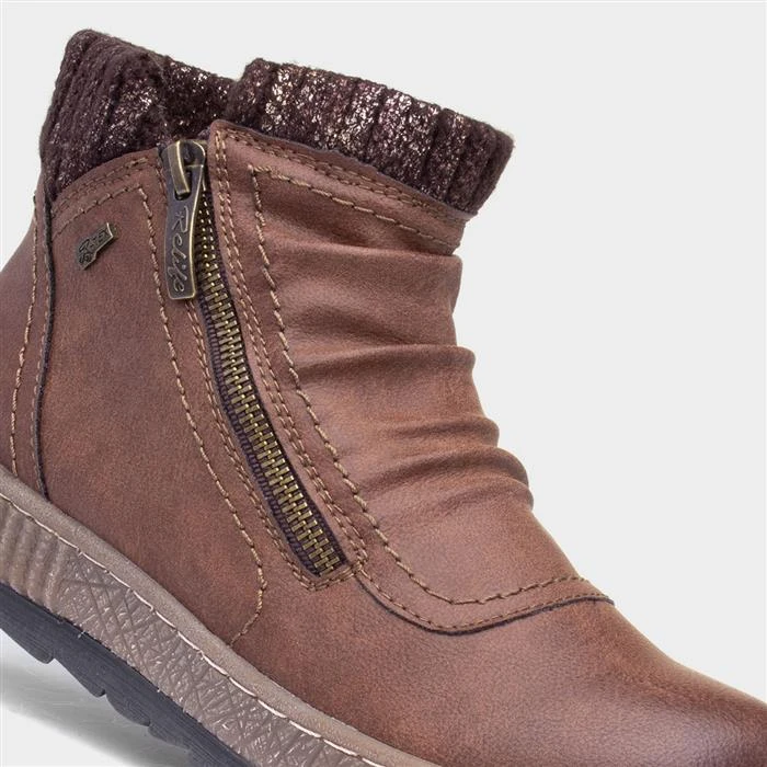 Relife Louisa Cognac Womens Brown Ankle Boots 6 Relife Louisa Cognac Womens Brown Ankle Boots - Image 4