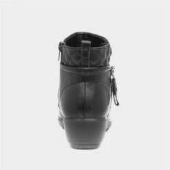 Cushion Walk Klara Womens Black Ankle Boot -Canvas Comfort 184059 2 L04.20230717000057