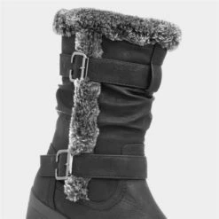 Softlites Jo Womens Faux Fur Boot In Black -Canvas Comfort 18464 2 L05.20230126000152