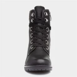 Relife Stacey Womens Heeled Boot In Black