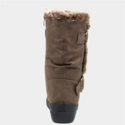 Softlites Jo Womens Brown Faux Fur Calf Boot -Canvas Comfort 185011 2 L04.20230126000523