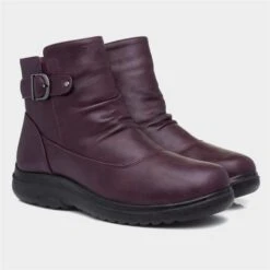 Softlites Jean Womens Purple Ankle Boot -Canvas Comfort 185088 2 L06.20230223000153