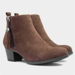 Lilley Mel Womens Brown Ankle Boot -Canvas Comfort 185125 2 L06.20230727000045