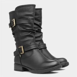 Lilley & Skinner Quebec Womens Black Boot 11 Lilley & Skinner Quebec Womens Black Boot -Canvas Comfort 185142 2 L06.20230818000331
