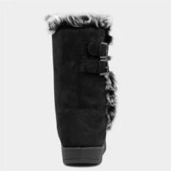Lilley Womens Black Faux Fur Trim Calf Boot -Canvas Comfort 186068 2 L04.20220505000237