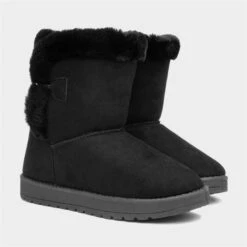 Lilley Womens Black Pull On Boot -Canvas Comfort 186069 2 L06.20220927000052