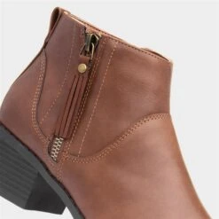 Lilley Maisy Womens Tan Ankle Boot -Canvas Comfort 186117 2 L05.20230804000225