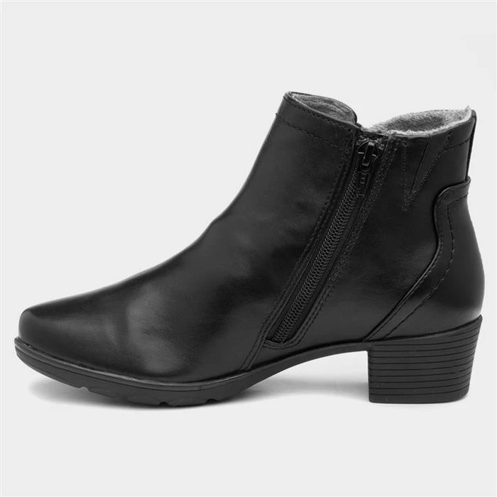 Jana Softline Womens Black Twin Zip Ankle Boot 4 Jana Softline Womens Black Twin Zip Ankle Boot - Image 2