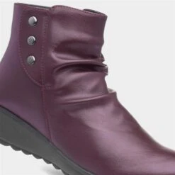 Cushion Walk Stud Womens Bordeaux Ankle Boot 10 Cushion Walk Stud Womens Bordeaux Ankle Boot -Canvas Comfort 187009 2 L05.20230717000219
