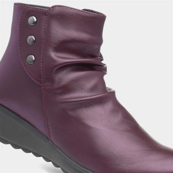 Cushion Walk Stud Womens Bordeaux Ankle Boot 6 Cushion Walk Stud Womens Bordeaux Ankle Boot - Image 4