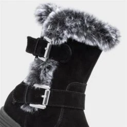 Hush Puppies Tracie Black Suede Boot -Canvas Comfort 187015 2 L05.20230518000241