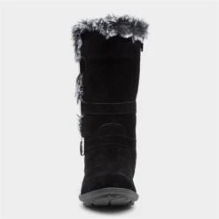 Hush Puppies Saluki Womens Black Suede Boot