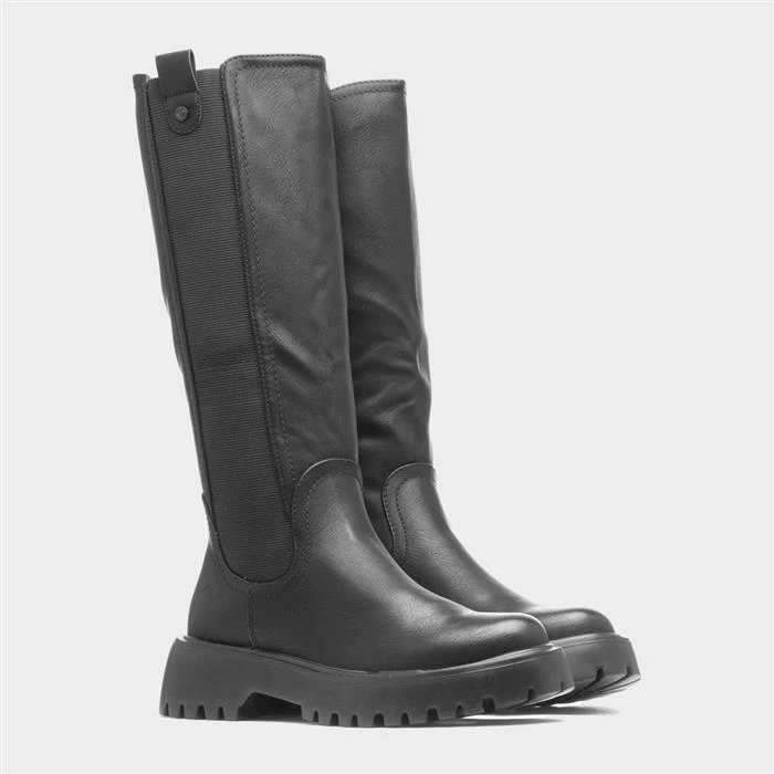 Heavenly Feet Zinnia Womens Black High Leg Boot 7 Heavenly Feet Zinnia Womens Black High Leg Boot - Image 5