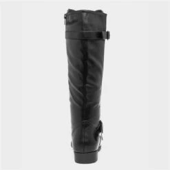 Lilley Marcy Womens Black Riding Boot With Buckles -Canvas Comfort 18852 2 L04.20230105000228