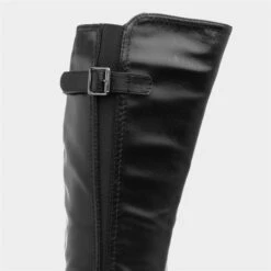 Lilley Marcy Womens Black Riding Boot With Buckles -Canvas Comfort 18852 2 L05.20230105000228