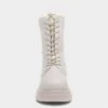 Truffle Britney Womens Cream Lace Up Boot 2 Truffle Britney Womens Cream Lace Up Boot -Canvas Comfort 189321 2 L02.20230119000716
